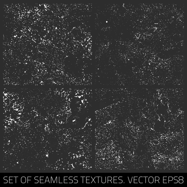 Set of grunge vector seamless patterns — Stock Vector