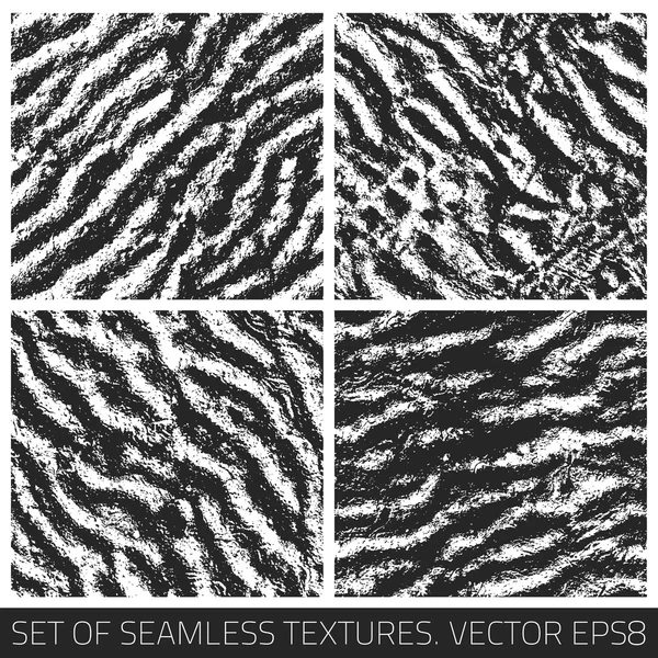 Uppsättning grunge vektor seamless mönster — Stock vektor