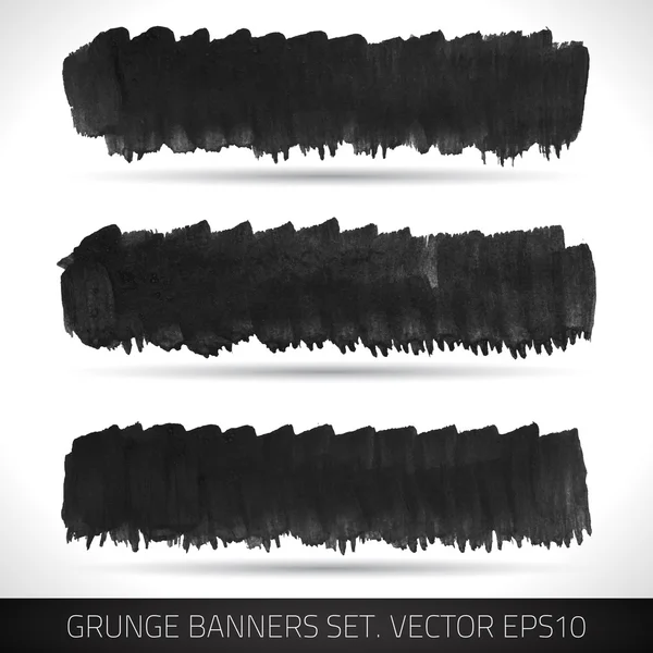 Set di banner vettoriali grunge — Vettoriale Stock