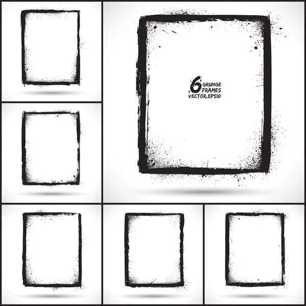 grunge vektör çerçeve kümesi