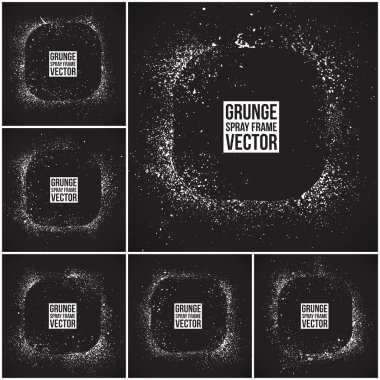 Grunge vektör sprey çerçeveler