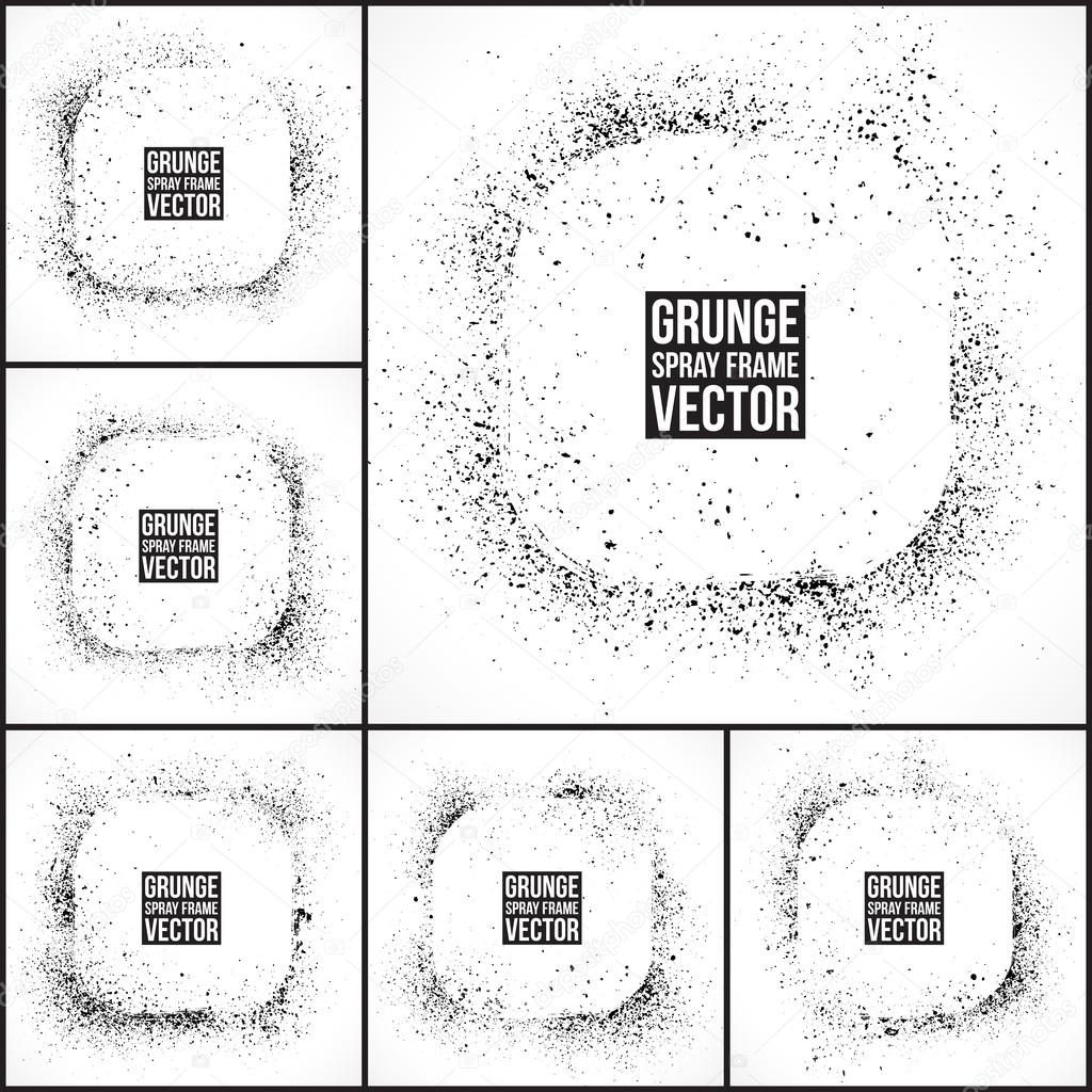 Grunge vector spray frames Stock Vector Image by ©yamonstro #48485481