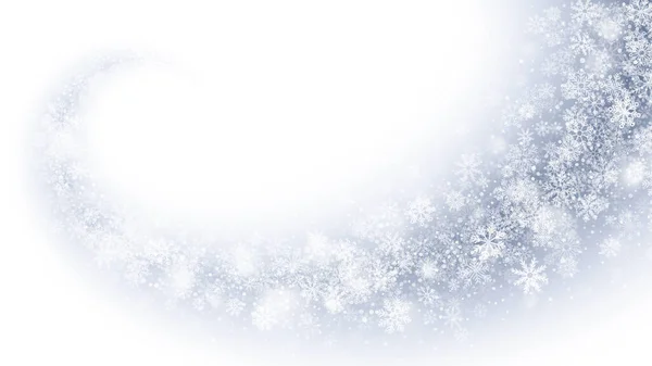 渦巻く魔法の雪効果クリスマスの装飾 — ストック写真