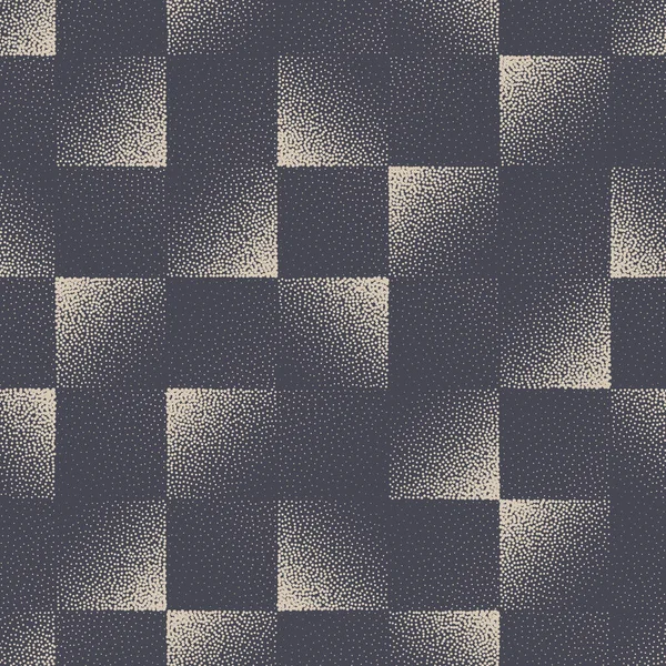 Gefleckte Quadrate karierte nahtlose Muster Geometrischer Vektor Abstrakter Hintergrund — Stockvektor