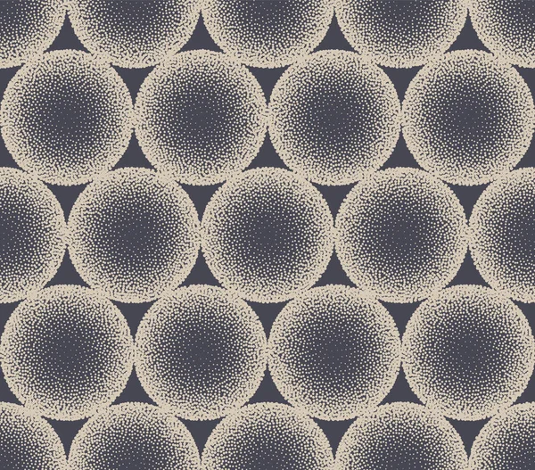3D Orb Stippled Regular Seamless Pattern Geometric Vector Abstract Background — 图库矢量图片