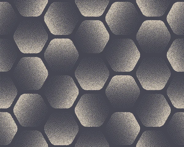 Rounded Hexagon Stiped Seamless Pattern Geometative Vector Abstract Background — 스톡 벡터