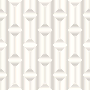 Linear Art Deco Simple Seamless Pattern Vector Vintage White Abstract Background