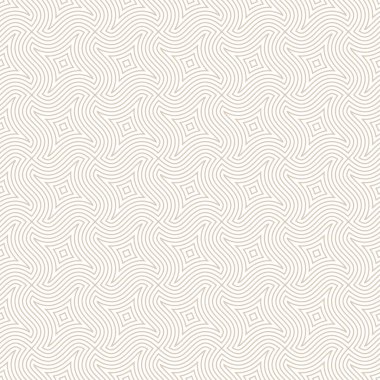 Ethnic Oriental Linear Seamless Pattern Vector Vintage White Abstract Background