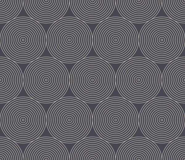 Ethnic Linear Circles Seamless Pattern Vector Vintage Abstract Background — Stockvektor