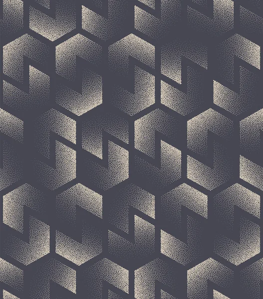 Modèle accrocheur géométrique Stipple Art sans couture vecteur Résumé fond — Image vectorielle
