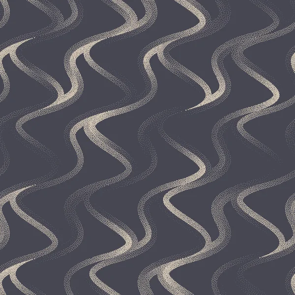 Oblique Stipple Wavy Lines Structure Seamless Pattern Vector Résumé Contexte — Image vectorielle