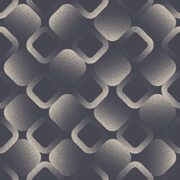 Retro 50er 60er 70er Jahre Nahtlose Muster Vektor Abgerundete Quadrate Abstrakter Hintergrund — Stockvektor