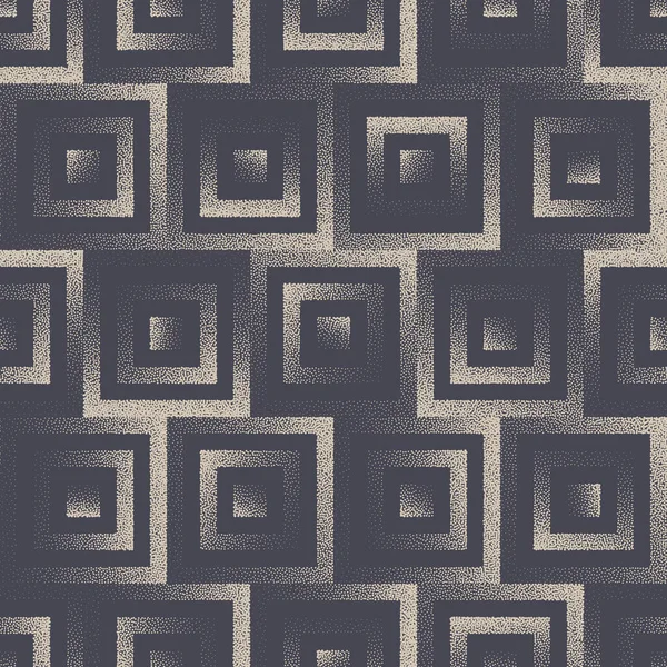 Quadrati Design senza cuciture modello granuloso vettoriale retrò arte astratto sfondo — Vettoriale Stock