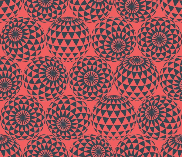 Checkered Triangle Patterned Ball in verschiedenen Positionen Vector Seamless Pattern — Stockvektor