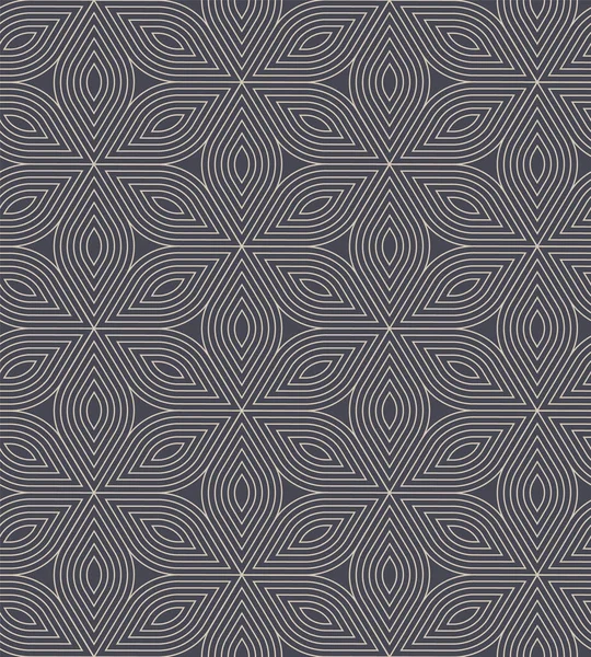 Modèle linéaire Art déco simple sans couture vecteur Vintage gris fond abstrait — Image vectorielle