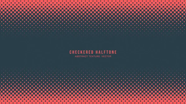 Halftone Checkered Pattern Vector Zaokrąglone kwadratowe kropki Ramka Streszczenie Tło — Wektor stockowy