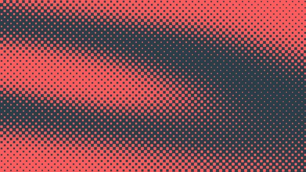 ベクトルハーフトーンチェッカーパターン滑らかな液体テクスチャレッドブルーの背景 — ストックベクタ