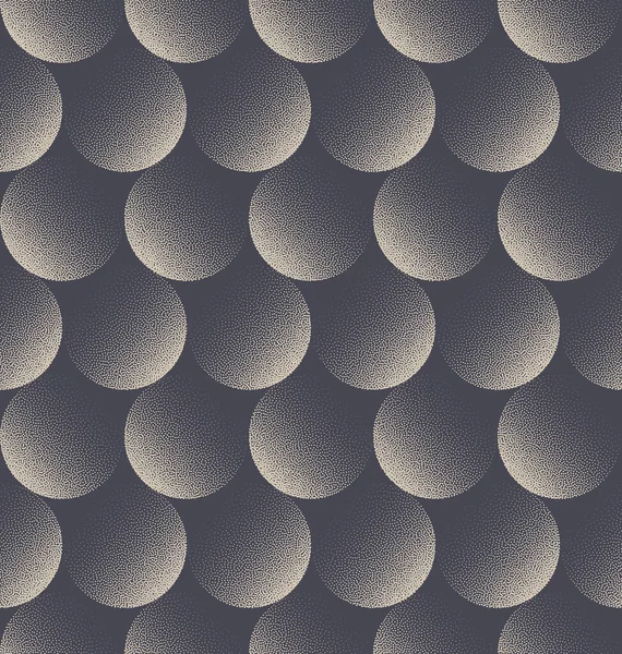 Stippel cirklar i en skala Sömlös mönster vektor Retro Abstrakt bakgrund — Stock vektor