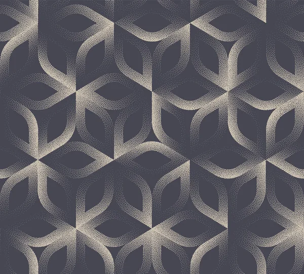 Abstract Geometric Linear Petal Seamless Pattern Vector Vintage Style Background — Stockvektor