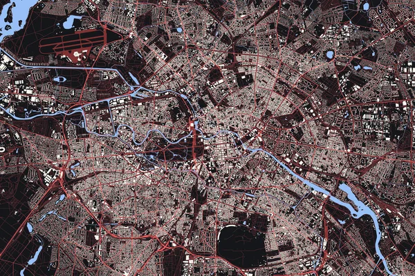 Berlim capital da Alemanha Vector Mapa extremamente detalhado Plano de fundo abstrato — Vetor de Stock