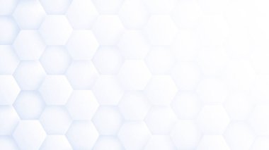 3D Render Altıgen Deseni Soyut Yenilikçi Teknoloji Açık Mavi Arkaplan