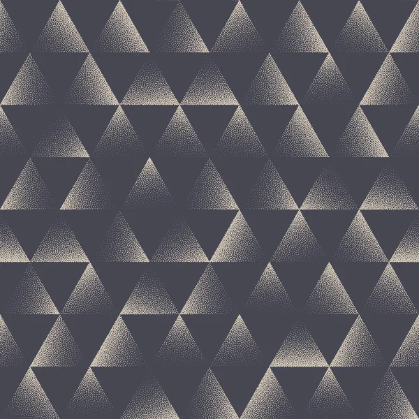 Triangle Pattern Vector Distressed Texture Abstract Retro Seamless Background — Vetor de Stock
