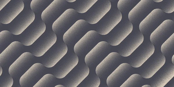Psychedelische wellige Wellen gekippt Struktur nahtlose Muster Vektor-Hintergrund — Stockvektor