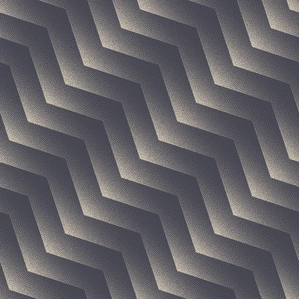 傾斜ジグザグ平行線厳密なシームレスパターンベクトル概要背景 オブリーク波角度縞幾何学的構造粒状テクスチャ繰り返しグレーの壁紙 グリティレトロアートイラスト — ストックベクタ