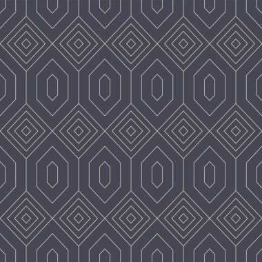 Etnik Arap Örgü Çizgisiz Kusursuz Düzen Vektörü Soyut Arkaplanı. Zarif Geometrik Doğu Süslemesi Tekrarlayan Gri Duvar Kağıdı. Klasik Arap Süslü Tasarım Sonsuz Çizgiler Sanat İllüstrasyonu