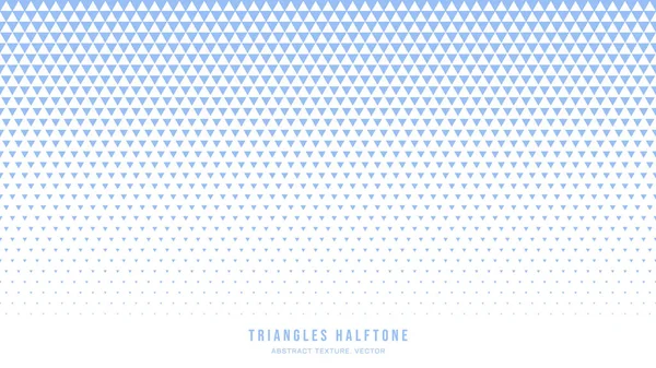 Triângulos Padrão Geométrico Meio Tom Vetor Fronteira Branco Azul Abstrato —  Vetores de Stock