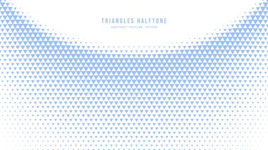 Üçgenler Yarım Tonlu Geometrik İnce Doku Vektörü Yarı Çember Kenar Beyaz Mavi Soyut Arkaplan. Düşen Soluk Kareli Üçgen Parçacıkları. Üçgen Yarım Tonlu Sanat Grafiksel Saf Işık Duvar Kağıdı