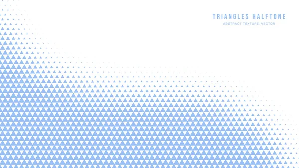 Triangoli Mezzitoni Modello Geometrico Astratto Vettore Liscio Curvo Bordo Blu — Vettoriale Stock