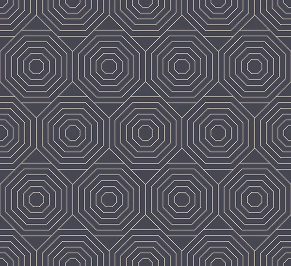 Art Deco Octagons Outline Seamless Pattern Vector Elegant Abstract Background — Image vectorielle