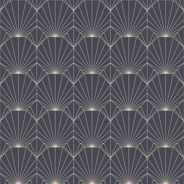 Luxurious Vintage Art Deco Outline Seamless Pattern Fancy Vector Abstract — Stock vektor