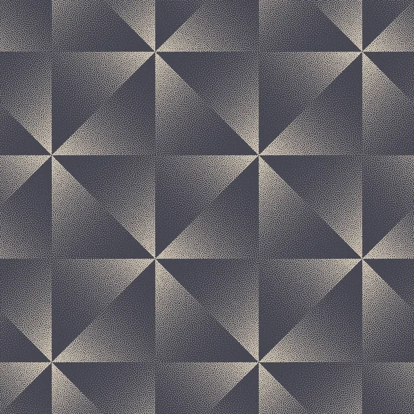 Retro Tile Geometric Strict Seamless Pattern Vector Körnige Textur Abstrakter — Stockvektor