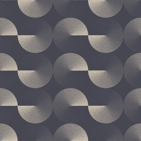 Disc Bauhaus Design Graphic Seamless Pattern Vector Geometric Abstract Background — Stock vektor