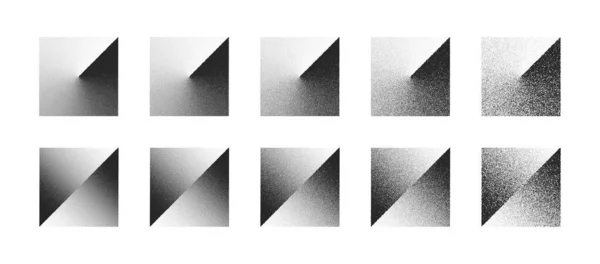 Clockwise Gradient Shifted Square Abstract Shapes Vector Set Different Variations — Vetor de Stock