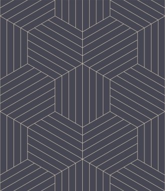 Geometrik Altıgen Şebeke Özeti Kusursuz Desen Vektörü Özgeçmişi. Doğrusal Balpeteği Yapısı Retro Fütürist Teknoloji Tekrarlayan Soluk Gri Duvar Kağıdı. İnce Çizgili Sanat Altıgenleri İllüstrasyonu