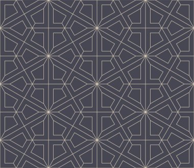 Arap Karmaşık Kafes Geometrik Özeti Kusursuz Düzen Vektörü Özgeçmişi. Zarif Doğu Geleneksel Süslü Tekrarlayan Duvar Kağıdı. Klasik Arap Süslü Tasarım Sonsuz İllüstrasyon