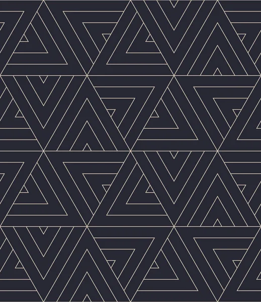 Fancy Luxury Outline Triangles Seamless Pattern Vector Premium Abstract Background — Archivo Imágenes Vectoriales