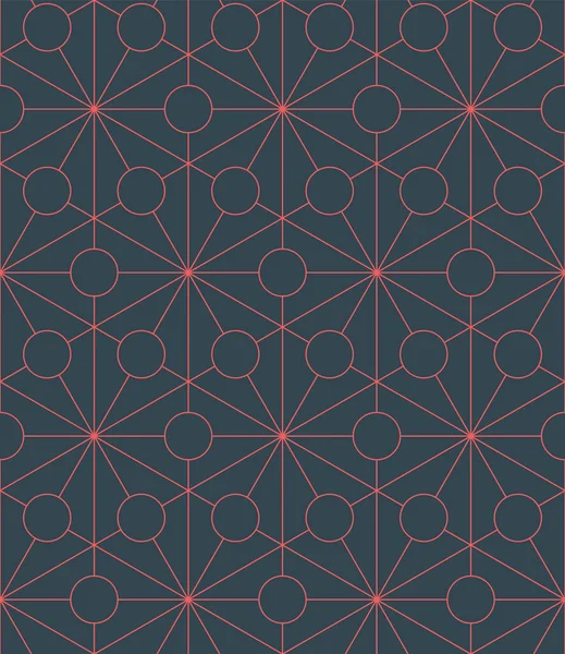 Sacred Geometry Complicated Structure Outline Seamless Pattern Vector Abstract Background — Stok Vektör