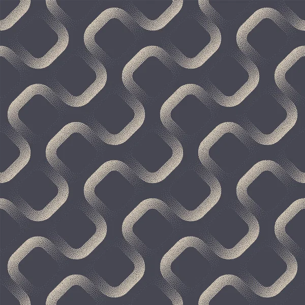 Закруглений Rhombus Cool Stipple Безшовний Візерунок Вектор Модний Абстрактний Фон — стоковий вектор