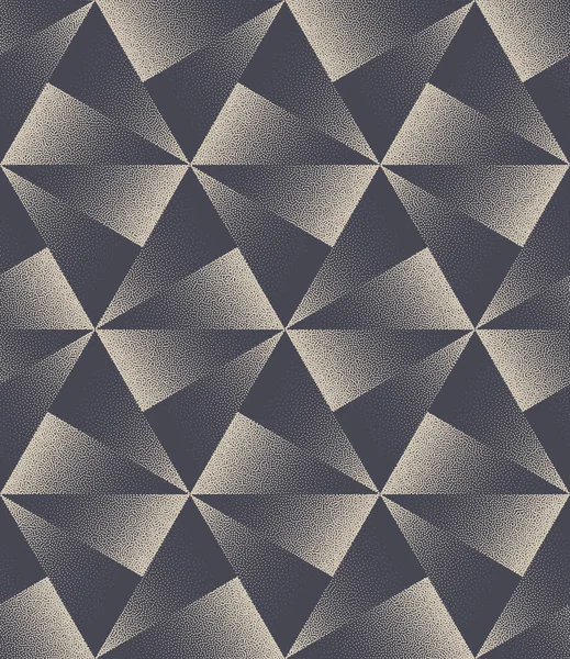 Split Triangles Catchy Mottled Stipple Endless Pattern Vector Abstract Background — Stock vektor