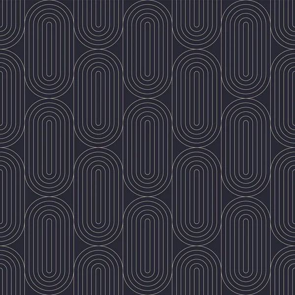 Stylish Art Deco Vintage Outline Art Seamless Pattern Vector Abstract — 图库矢量图片
