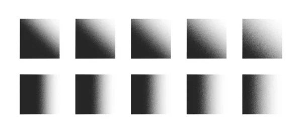 Various Intensity Density Black Noise Linear Gradient Abstract Graphic Grainy — Wektor stockowy