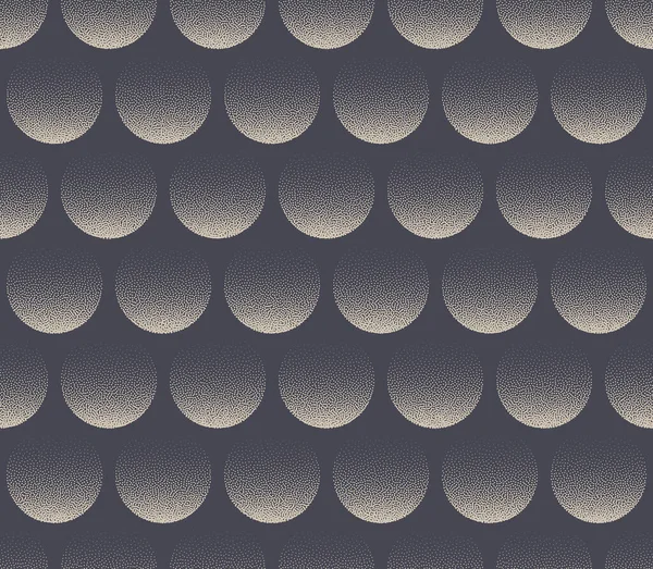 Circles Scale Structure Stipple Cool Seamless Pattern Vector Abstract Background — Stok Vektör