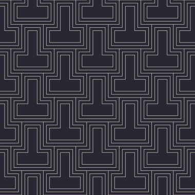 Geometrik Arap Kusursuz Düzen Vektörü Estetik Süsleme Soyut Arkaplanı. Klasik Arap Kafes Tasarımı Doğrusal Doku Tekrarlayıcı Duvar Kağıdı. Arap Süsleme Ağı Sonsuz Çizgi Sanatı İllüstrasyonu