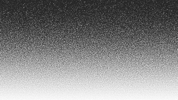 Black Noise Stipple Dots Halftone Gradient Vector Distressed Textured Background — Image vectorielle