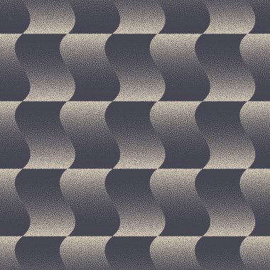 Damalı Dalgalı Yapı İnce Noktasız Desensiz Desen Vektör Moda Soyut Arkaplanı. Modern Havalı Tekstil Tasarımı Grainy Doku Tekrarlayan Gri Duvar Kağıdı. Yarı Tonlu Sanat Modern İllüstrasyon