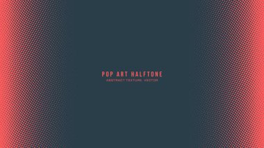 Pop Art Dots Yarı Tonlama Vektör Yatay Sınır Kırmızı Koyu Mavi Soyut Arkaplan. Popart Style Dot Work Design Wavy Structure İnce Doku. Yarı Ton Karşıtlığı Grafik Asgari Duvar Kağıdı